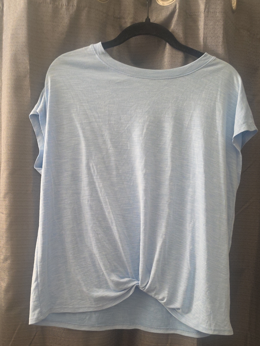 Light Blue Twist Front Tee